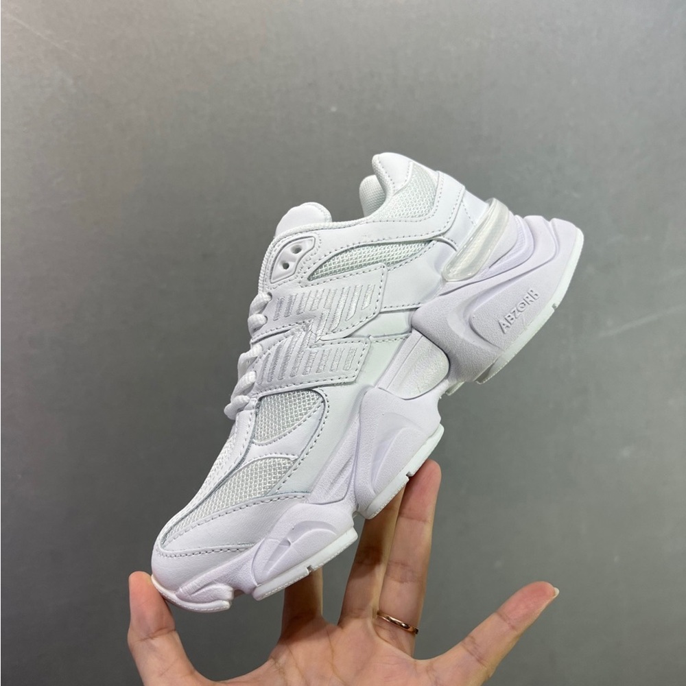 New Balance 9060 Women's All-White Chunky Trainer Sneakers - Picture 2 of 6